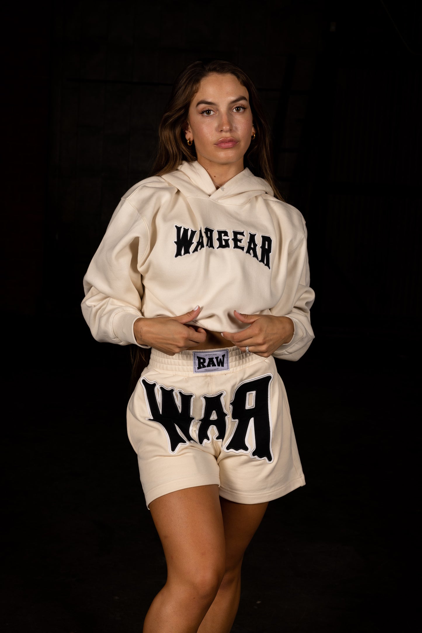 War Cropped Hoodie