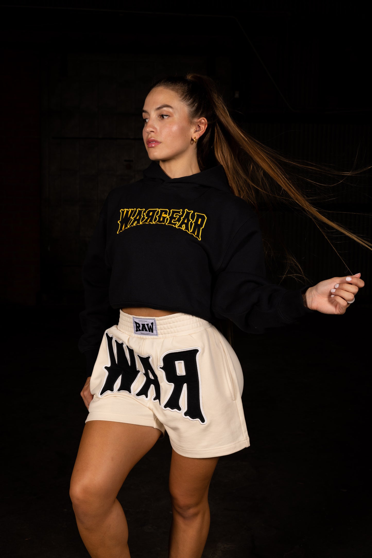 War Cropped Hoodie