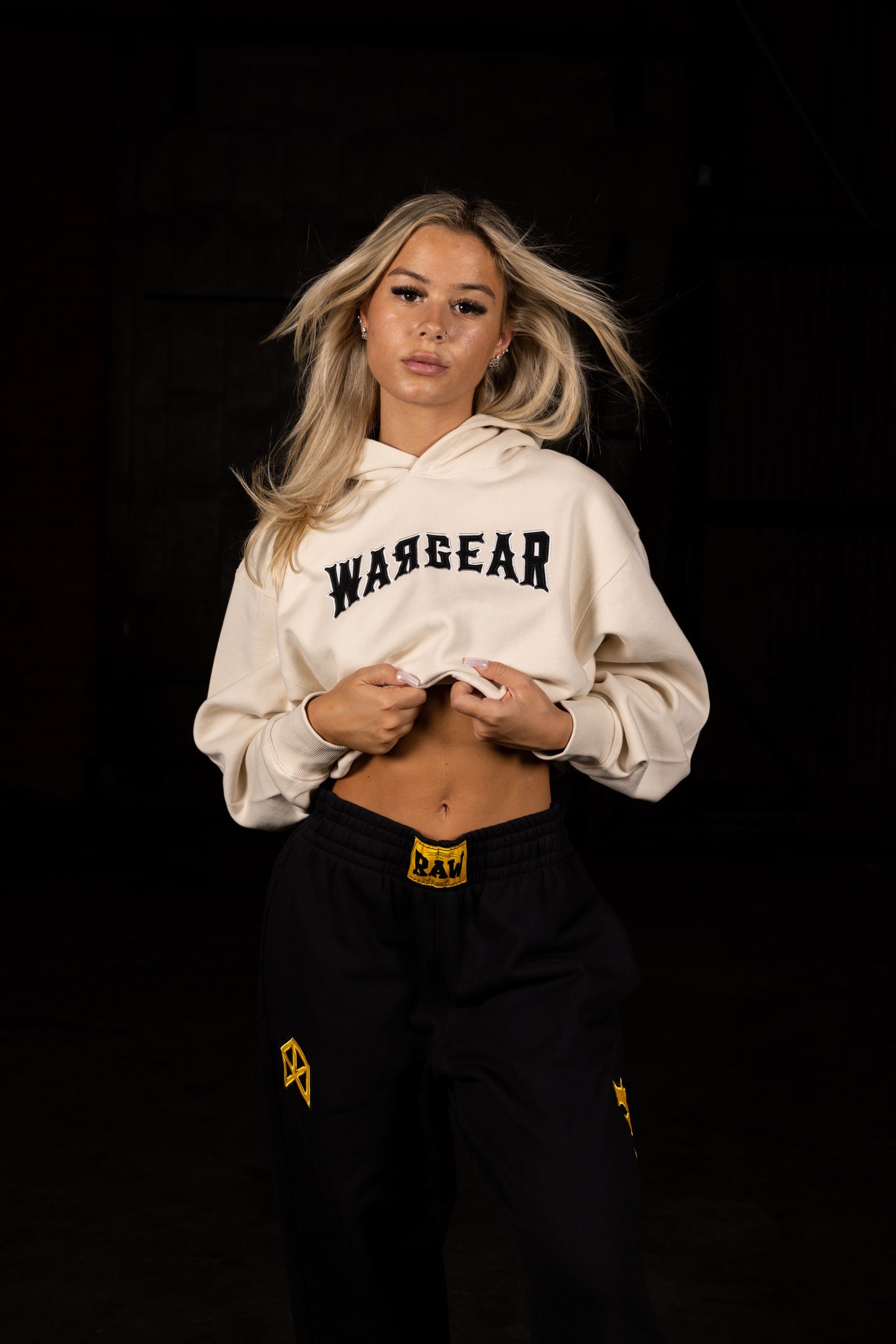 War Cropped Hoodie