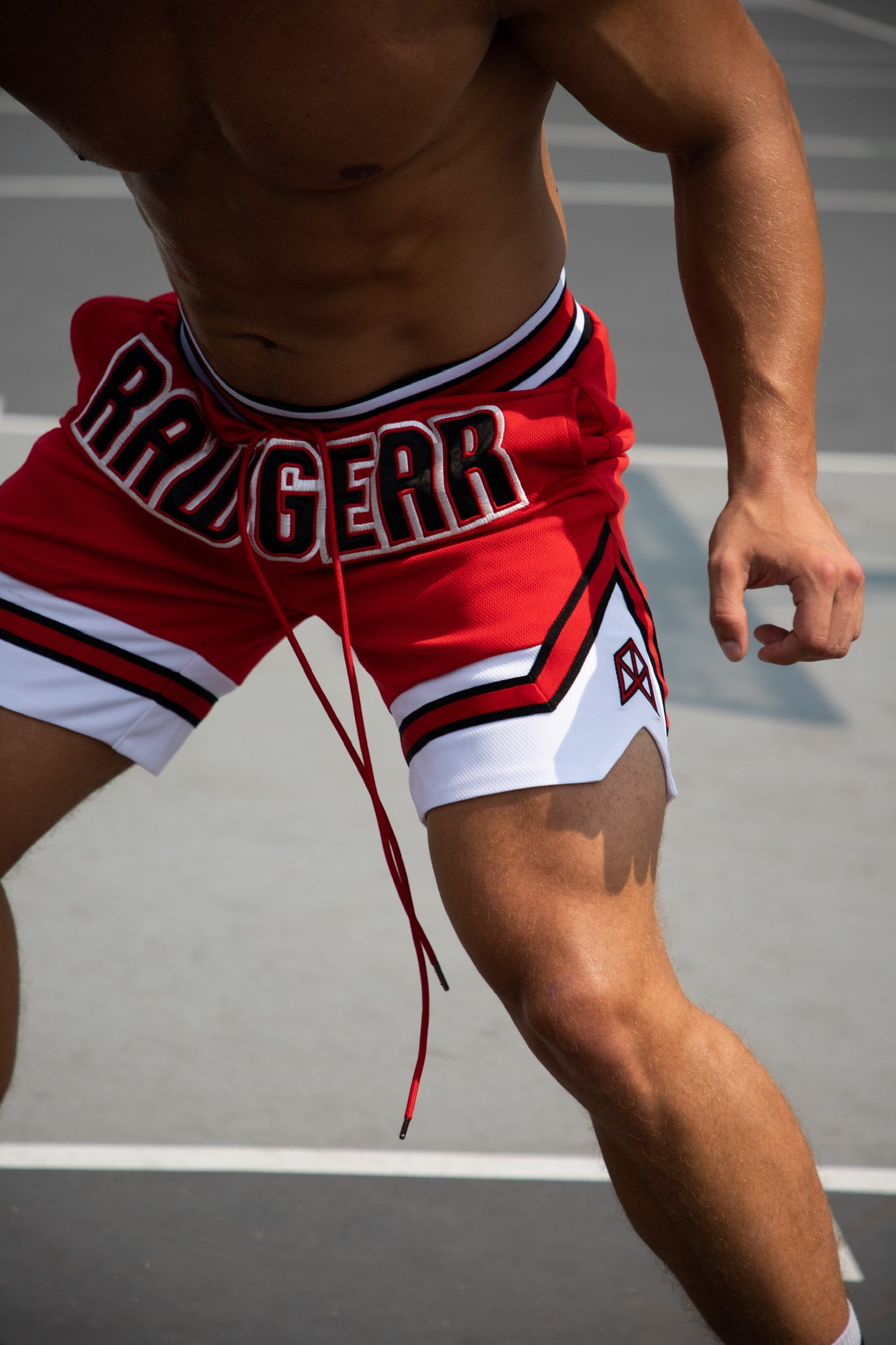Rawgear Front Embroidery Basketball Shorts